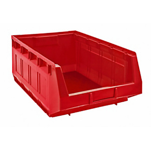 MOBILPLASTIC Contenitore a bocca di lupo 2005, Capacità 30 l, 30,3 x 48,5 x 19 cm, Rosso MOBILPLASTIC Contenitore a bocca di lupo 2005, Capacità 30 l, 30,3 x 48,5 x 19 cm, Rosso