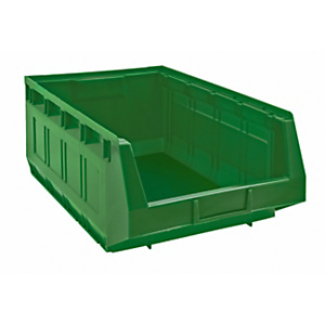 MOBILPLASTIC Contenitore a bocca di lupo 2005, Capacità 30 l, 30,3 x 48,5 x 19 cm, Verde