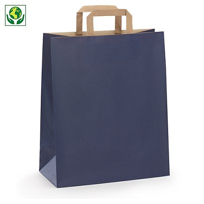 Modré papierové tašky s uchy 320 x 450 x 170 mm | RAJA®
 - 1
