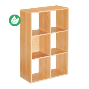 Module bibliothèque multicases Classic -  6 cases - Hêtre Module bibliothèque multicases Classic -  6 cases - Hêtre