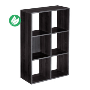 Module bibliothèque multicases Classic -  6 cases - Noir Module bibliothèque multicases Classic -  6 cases - Noir
