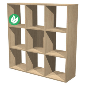 Module bibliothèque multicases Classic - 9 cases - Chêne Module bibliothèque multicases Classic - 9 cases - Chêne