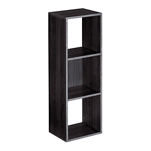 Module bibliothèque Multicases Classique - 3 cases - Noir