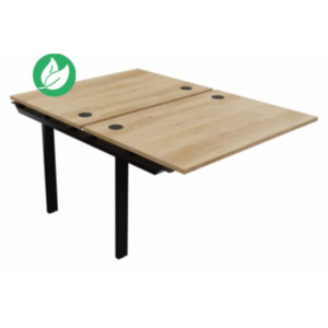 Module suivant pour ensemble 2 bureaux droits E-link - L.120 x P.163 cm - Plateau Chêne Nebraska - Pieds Noir Module suivant pour ensemble 2 bureaux droits E-link - L.120 x P.163 cm - Plateau Chêne Nebraska - Pieds Noir