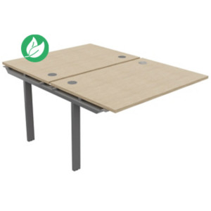 Module suivant pour ensemble 2 bureaux droits E-link - L.120 x P.163 cm - Plateau Chêne - Pieds Aluminium Module suivant pour ensemble 2 bureaux droits E-link - L.120 x P.163 cm - Plateau Chêne - Pieds Aluminium