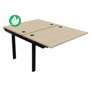 Module suivant pour ensemble 2 bureaux droits E-link - L.120 x P.163 cm - Plateau Chêne - Pieds Noir Module suivant pour ensemble 2 bureaux droits E-link - L.120 x P.163 cm - Plateau Chêne - Pieds Noir