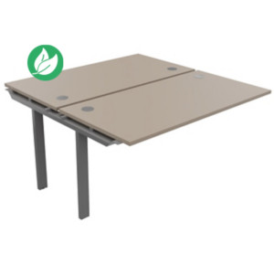 Module suivant pour ensemble 2 bureaux droits E-link - L.140 x P.163 cm - Plateau Argile - Pieds Aluminium Module suivant pour ensemble 2 bureaux droits E-link - L.140 x P.163 cm - Plateau Argile - Pieds Aluminium