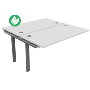 Module suivant pour ensemble 2 bureaux droits E-link - L.140 x P.163 cm - Plateau Blanc - Pieds Aluminium Module suivant pour ensemble 2 bureaux droits E-link - L.140 x P.163 cm - Plateau Blanc - Pieds Aluminium
