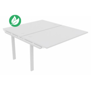 Module suivant pour ensemble 2 bureaux droits E-link - L.140 x P.163 cm - Plateau Blanc - Pieds Blanc Module suivant pour ensemble 2 bureaux droits E-link - L.140 x P.163 cm - Plateau Blanc - Pieds Blanc
