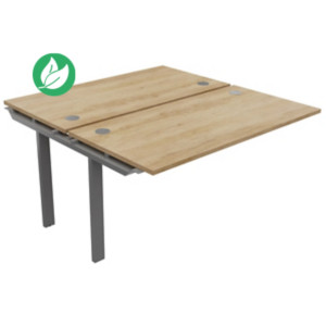 Module suivant pour ensemble 2 bureaux droits E-link - L.140 x P.163 cm - Plateau Chêne Nebraska - Pieds Aluminium Module suivant pour ensemble 2 bureaux droits E-link - L.140 x P.163 cm - Plateau Chêne Nebraska - Pieds Aluminium