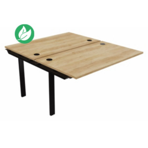 Module suivant pour ensemble 2 bureaux droits E-link - L.140 x P.163 cm - Plateau Chêne Nebraska - Pieds Noir Module suivant pour ensemble 2 bureaux droits E-link - L.140 x P.163 cm - Plateau Chêne Nebraska - Pieds Noir