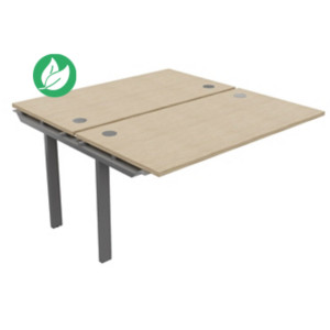 Module suivant pour ensemble 2 bureaux droits E-link - L.140 x P.163 cm - Plateau Chêne - Pieds Aluminium Module suivant pour ensemble 2 bureaux droits E-link - L.140 x P.163 cm - Plateau Chêne - Pieds Aluminium