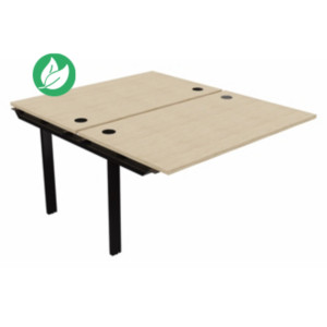 Module suivant pour ensemble 2 bureaux droits E-link - L.140 x P.163 cm - Plateau Chêne - Pieds Noir Module suivant pour ensemble 2 bureaux droits E-link - L.140 x P.163 cm - Plateau Chêne - Pieds Noir