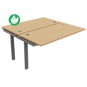 Module suivant pour ensemble 2 bureaux droits E-link - L.140 x P.163 cm - Plateau Hêtre - Pieds Aluminium Module suivant pour ensemble 2 bureaux droits E-link - L.140 x P.163 cm - Plateau Hêtre - Pieds Aluminium