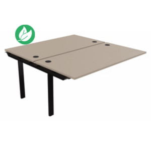Module suivant pour ensemble 2 bureaux droits E-link - L.160 x P.163 cm - Plateau Argile - Pieds Noir Module suivant pour ensemble 2 bureaux droits E-link - L.160 x P.163 cm - Plateau Argile - Pieds Noir