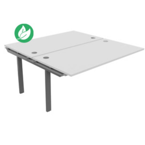 Module suivant pour ensemble 2 bureaux droits E-link - L.160 x P.163 cm - Plateau Blanc - Pieds Aluminium Module suivant pour ensemble 2 bureaux droits E-link - L.160 x P.163 cm - Plateau Blanc - Pieds Aluminium