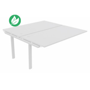 Module suivant pour ensemble 2 bureaux droits E-link - L.160 x P.163 cm - Plateau Blanc - Pieds Blanc Module suivant pour ensemble 2 bureaux droits E-link - L.160 x P.163 cm - Plateau Blanc - Pieds Blanc