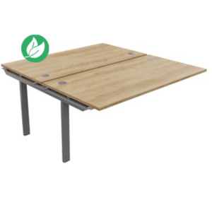 Module suivant pour ensemble 2 bureaux droits E-link - L.160 x P.163 cm - Plateau Chêne Nebraska - Pieds Aluminium Module suivant pour ensemble 2 bureaux droits E-link - L.160 x P.163 cm - Plateau Chêne Nebraska - Pieds Aluminium