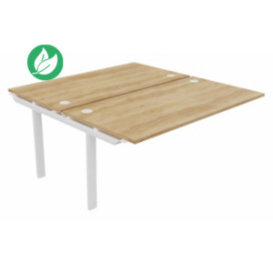 Module suivant pour ensemble 2 bureaux droits E-link - L.160 x P.163 cm - Plateau Chêne Nebraska - Pieds Blanc Module suivant pour ensemble 2 bureaux droits E-link - L.160 x P.163 cm - Plateau Chêne Nebraska - Pieds Blanc