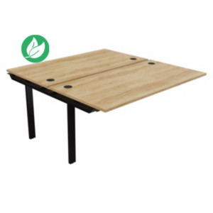 Module suivant pour ensemble 2 bureaux droits E-link - L.160 x P.163 cm - Plateau Chêne Nebraska - Pieds Noir Module suivant pour ensemble 2 bureaux droits E-link - L.160 x P.163 cm - Plateau Chêne Nebraska - Pieds Noir