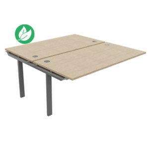 Module suivant pour ensemble 2 bureaux droits E-link - L.160 x P.163 cm - Plateau Chêne - Pieds Aluminium Module suivant pour ensemble 2 bureaux droits E-link - L.160 x P.163 cm - Plateau Chêne - Pieds Aluminium