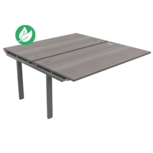 Module suivant pour ensemble 2 bureaux droits E-link - L.160 x P.163 cm - Plateau Cèdre - Pieds Aluminium Module suivant pour ensemble 2 bureaux droits E-link - L.160 x P.163 cm - Plateau Cèdre - Pieds Aluminium