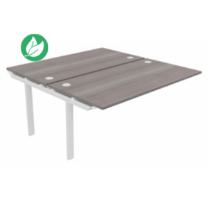 Module suivant pour ensemble 2 bureaux droits E-link - L.160 x P.163 cm - Plateau Cèdre - Pieds Blanc Module suivant pour ensemble 2 bureaux droits E-link - L.160 x P.163 cm - Plateau Cèdre - Pieds Blanc