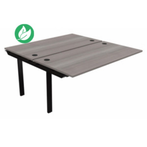 Module suivant pour ensemble 2 bureaux droits E-link - L.160 x P.163 cm - Plateau Cèdre - Pieds Noir Module suivant pour ensemble 2 bureaux droits E-link - L.160 x P.163 cm - Plateau Cèdre - Pieds Noir