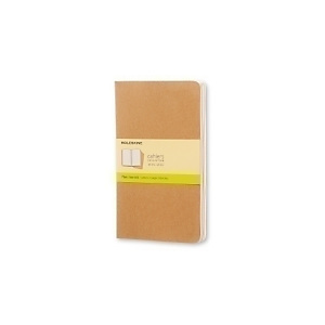 MOLESKINE Cahier Cuaderno 13 x 21 cm 80 hojas liso, kraft, marrón, paquete de 3 cuadernos MOLESKINE Cahier Cuaderno 13 x 21 cm 80 hojas liso, kraft, marrón, paquete de 3 cuadernos