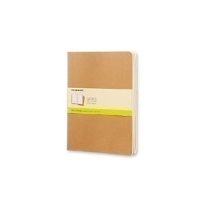 MOLESKINE Cahier Cuaderno 19 x 25 cm 120 hojas liso, kraft, marrón, paquete de 3 cuadernos MOLESKINE Cahier Cuaderno 19 x 25 cm 120 hojas liso, kraft, marrón, paquete de 3 cuadernos