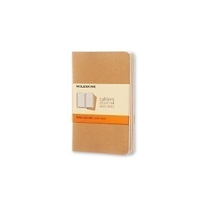 MOLESKINE Cahier Cuaderno 9 x 14 cm 64 hojas horizontal, kraft, marrón, paquete de 3 cuadernos MOLESKINE Cahier Cuaderno 9 x 14 cm 64 hojas horizontal, kraft, marrón, paquete de 3 cuadernos