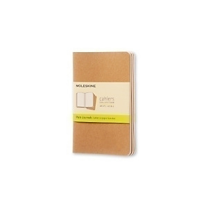 MOLESKINE Cahier Cuaderno 9 x 14 cm 64 hojas liso, kraft, marrón, paquete de 3 cuadernos MOLESKINE Cahier Cuaderno 9 x 14 cm 64 hojas liso, kraft, marrón, paquete de 3 cuadernos