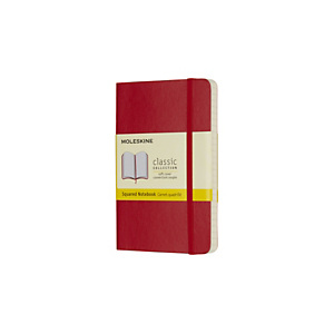 Moleskine Taccuino Classico Pocket, A quadretti, Copertina morbida, 9 x 14 cm, Rosso Moleskine Taccuino Classico Pocket, A quadretti, Copertina morbida, 9 x 14 cm, Rosso
