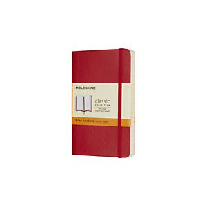 Moleskine Taccuino Classico Pocket, A righe, Copertina morbida, 9 x 14 cm, Rosso Moleskine Taccuino Classico Pocket, A righe, Copertina morbida, 9 x 14 cm, Rosso