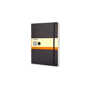 Moleskine Taccuino Classico X-Large, A righe, Copertina morbida, 19 x 25 cm, Nero