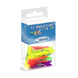 Mollette multiuso, Colori assortiti (confezione 12 pezzi) Mollette multiuso, Colori assortiti (confezione 12 pezzi)