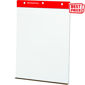 MONDOFFICE Blocchi di ricambio per lavagne portablocco, 65 x 98 cm, Fogli Bianchi carta riciclata MONDOFFICE Blocchi di ricambio per lavagne portablocco, 65 x 98 cm, Fogli Bianchi carta riciclata