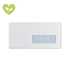 MONDOFFICE Busta commerciale con finestra, Patella gommata, 11 x 23 cm, Bianco (confezione 500 pezzi) MONDOFFICE Busta commerciale con finestra, Patella gommata, 11 x 23 cm, Bianco (confezione 500 pezzi)