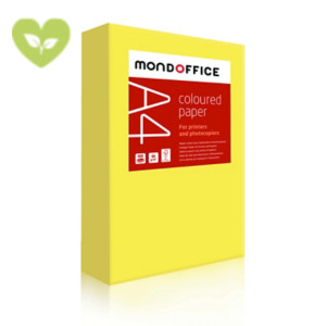 MONDOFFICE Carta colorata A4 per fotocopie e stampe, 80 g/m², Giallo intenso (risma 500 fogli) MONDOFFICE Carta colorata A4 per fotocopie e stampe, 80 g/m², Giallo intenso (risma 500 fogli)