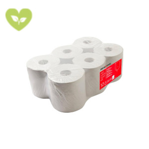 MONDOFFICE Carta igienica Mini Jumbo in rotolo, 2 veli, 524 fogli, Bianco (confezione 12 rotoli) MONDOFFICE Carta igienica Mini Jumbo in rotolo, 2 veli, 524 fogli, Bianco (confezione 12 rotoli)