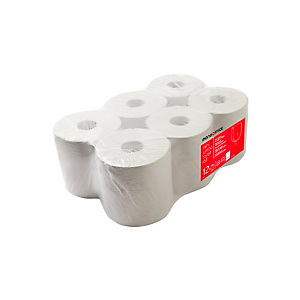 MONDOFFICE Carta igienica Mini Jumbo in rotolo, 2 veli, 524 strappi, Bianco (confezione 12 rotoli) MONDOFFICE Carta igienica Mini Jumbo in rotolo, 2 veli, 524 strappi, Bianco (confezione 12 rotoli)