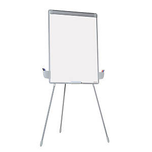 MONDOFFICE Chevalet de conférence sur trépied 72 X 100 cm hauteur réglable surface laquée magnétique effaçable à sec MONDOFFICE Chevalet de conférence sur trépied 72 X 100 cm hauteur réglable surface laquée magnétique effaçable à sec