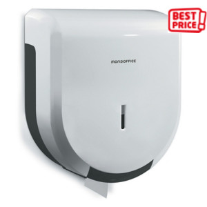MONDOFFICE Dispenser per rotoli di carta igienica Mini Jumbo, ABS, 24,5 x 12 x 27,5 cm, Bianco MONDOFFICE Dispenser per rotoli di carta igienica Mini Jumbo, ABS, 24,5 x 12 x 27,5 cm, Bianco