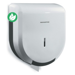 MONDOFFICE Distributeur de papier toilette Jumbo en ABS pour bobine mini de 200 m - Blanc MONDOFFICE Distributeur de papier toilette Jumbo en ABS pour bobine mini de 200 m - Blanc