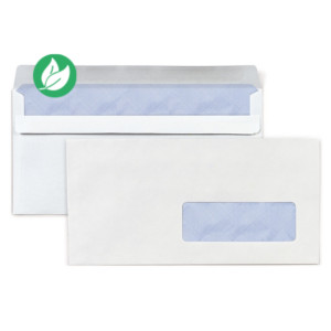 MONDOFFICE Enveloppe blanche DL 110 x 220 mm 80g fenêtre 35 x 100 mm - autocollante - Lot de 500 MONDOFFICE Enveloppe blanche DL 110 x 220 mm 80g fenêtre 35 x 100 mm - autocollante - Lot de 500