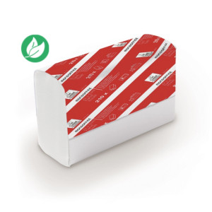 MONDOFFICE Essuie-mains double épaisseur pliage enchevêtré (en V) Blanc - Lot de 15 paquets 210 feuilles MONDOFFICE Essuie-mains double épaisseur pliage enchevêtré (en V) Blanc - Lot de 15 paquets 210 feuilles