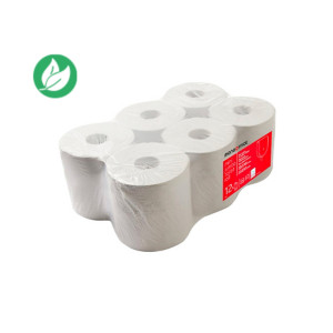 MONDOFFICE Essuie-mains double épaisseur pure ouate - 450 feuilles prédécoupées - Bobine maxi 160 m MONDOFFICE Essuie-mains double épaisseur pure ouate - 450 feuilles prédécoupées - Bobine maxi 160 m