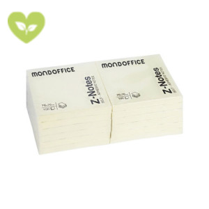 MONDOFFICE Foglietti adesivi riposizionabili Z-Notes, 76 x 76 mm, Blocchetti da 100 foglietti, Giallo (confezione 12 blocchetti) MONDOFFICE Foglietti adesivi riposizionabili Z-Notes, 76 x 76 mm, Blocchetti da 100 foglietti, Giallo (confezione 12 blocchetti)