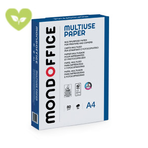 MONDOFFICE Multiuse Carta A4 per fotocopie e stampe, 80 g/m², Bianco (risma 500 fogli) MONDOFFICE Multiuse Carta A4 per fotocopie e stampe, 80 g/m², Bianco (risma 500 fogli)