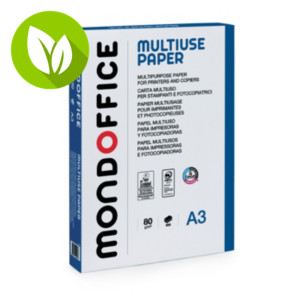 MONDOFFICE Multiuse Papel Blanco A3 80 gr 500 hojas MONDOFFICE Multiuse Papel Blanco A3 80 gr 500 hojas